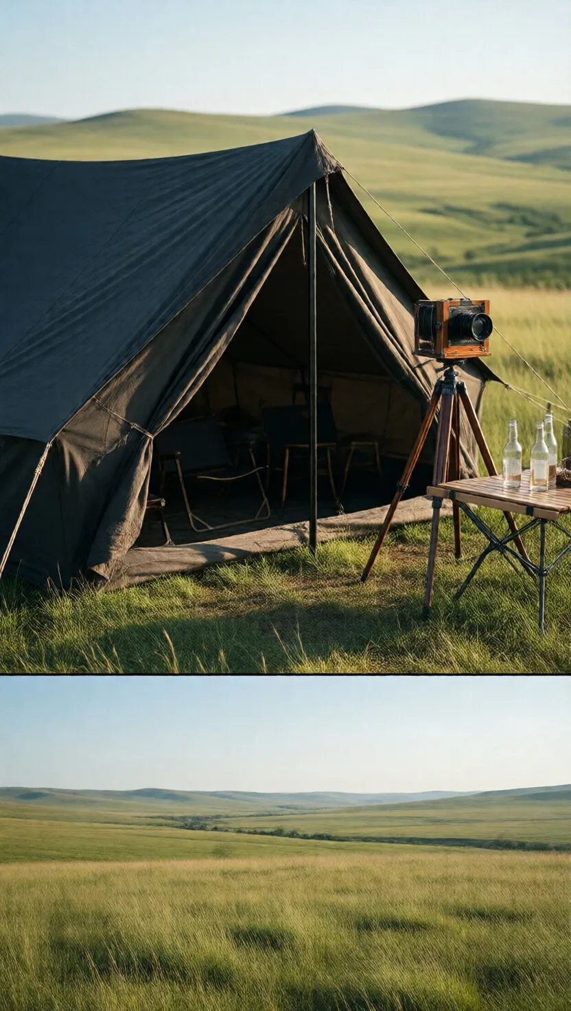 Photographers raced a drying plate - 15 minutes flat