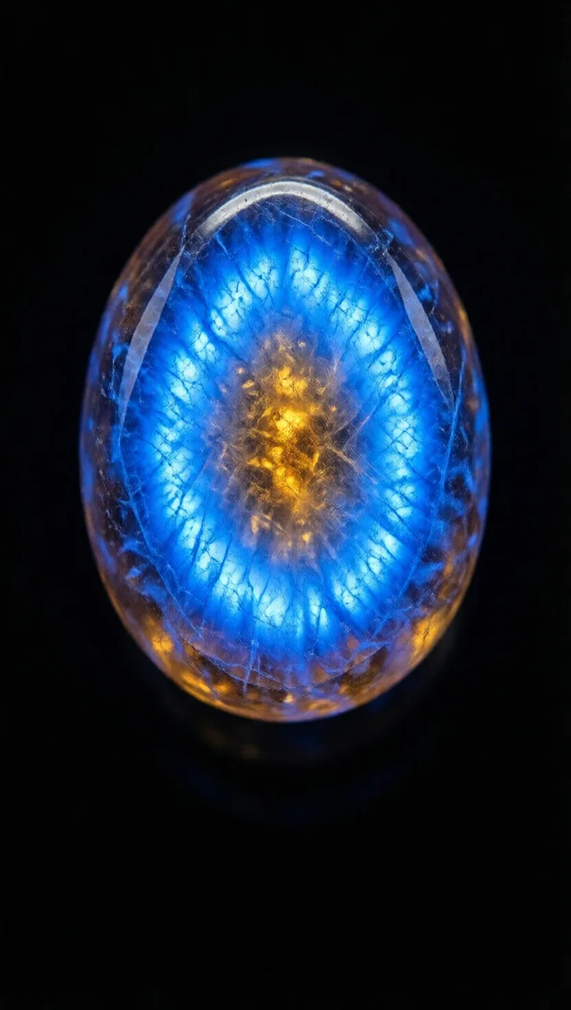 Hold amber under black light and it burns blue