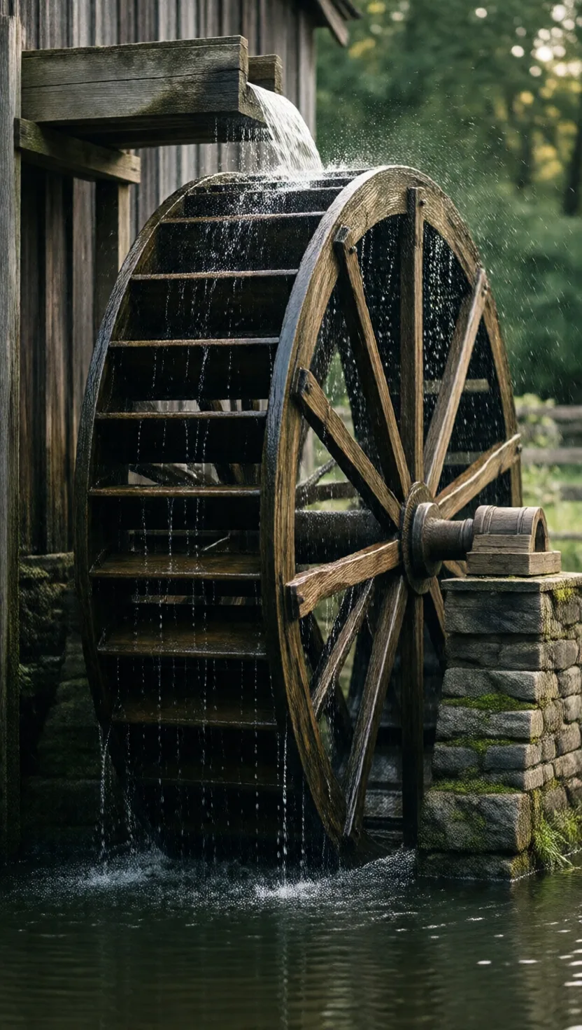 The best waterwheels work by weight, not push