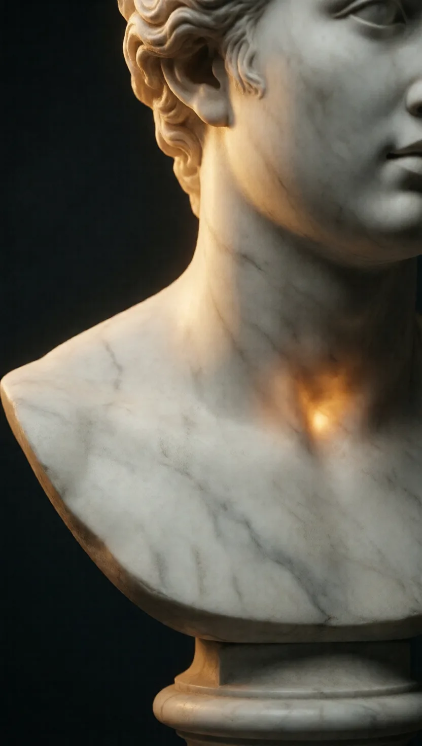 Light sinks into marble like it does skin
