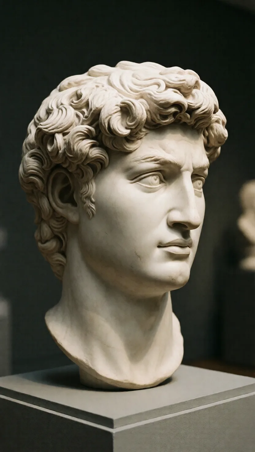 Those pure white statues were once painted loud
