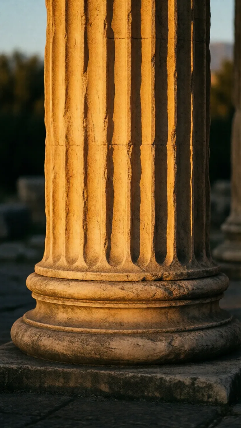 The Parthenon's marble turns gold as it ages