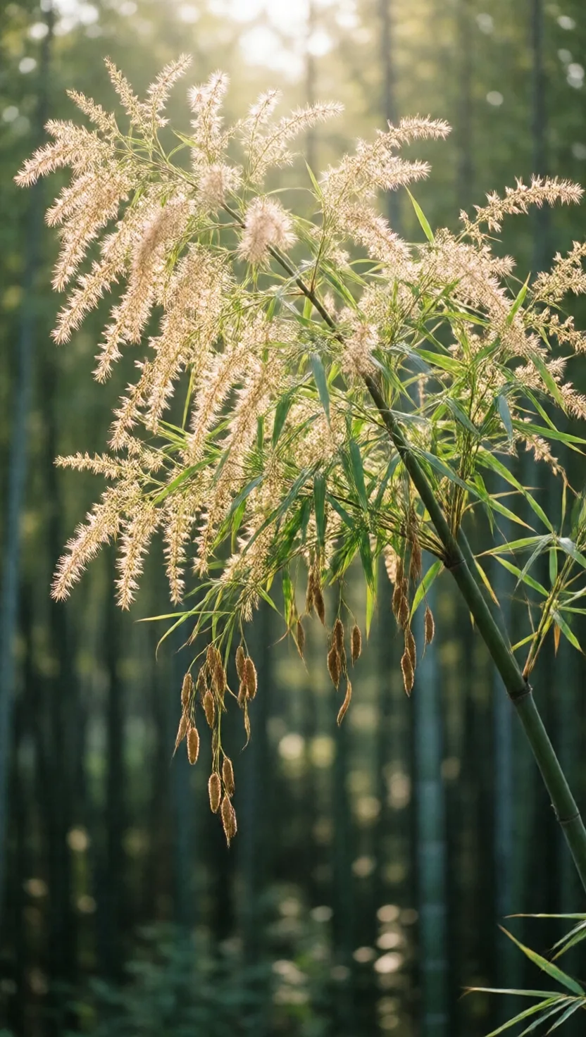 A whole bamboo species can flower once, then die
