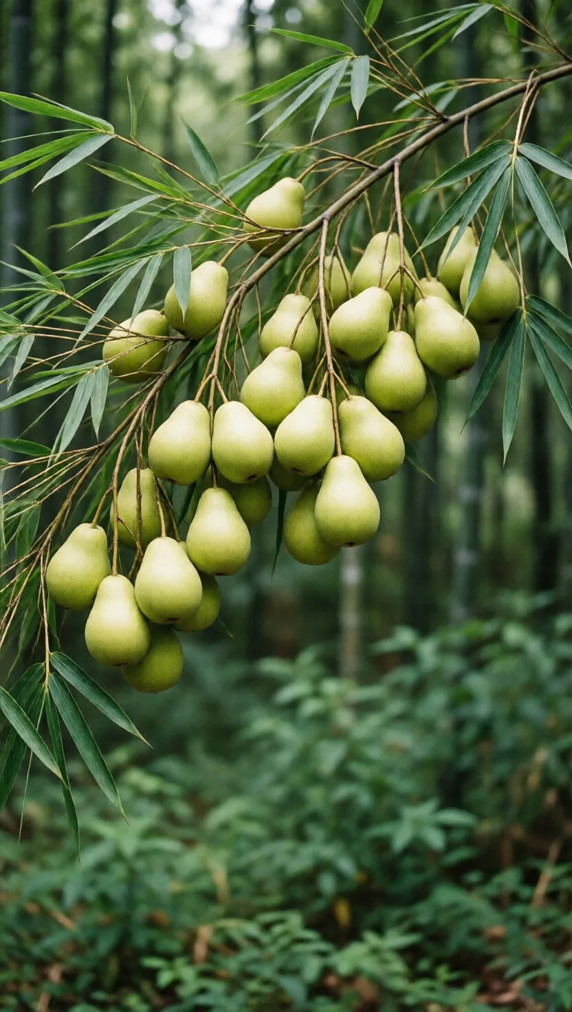 When this bamboo fruits, a famine follows