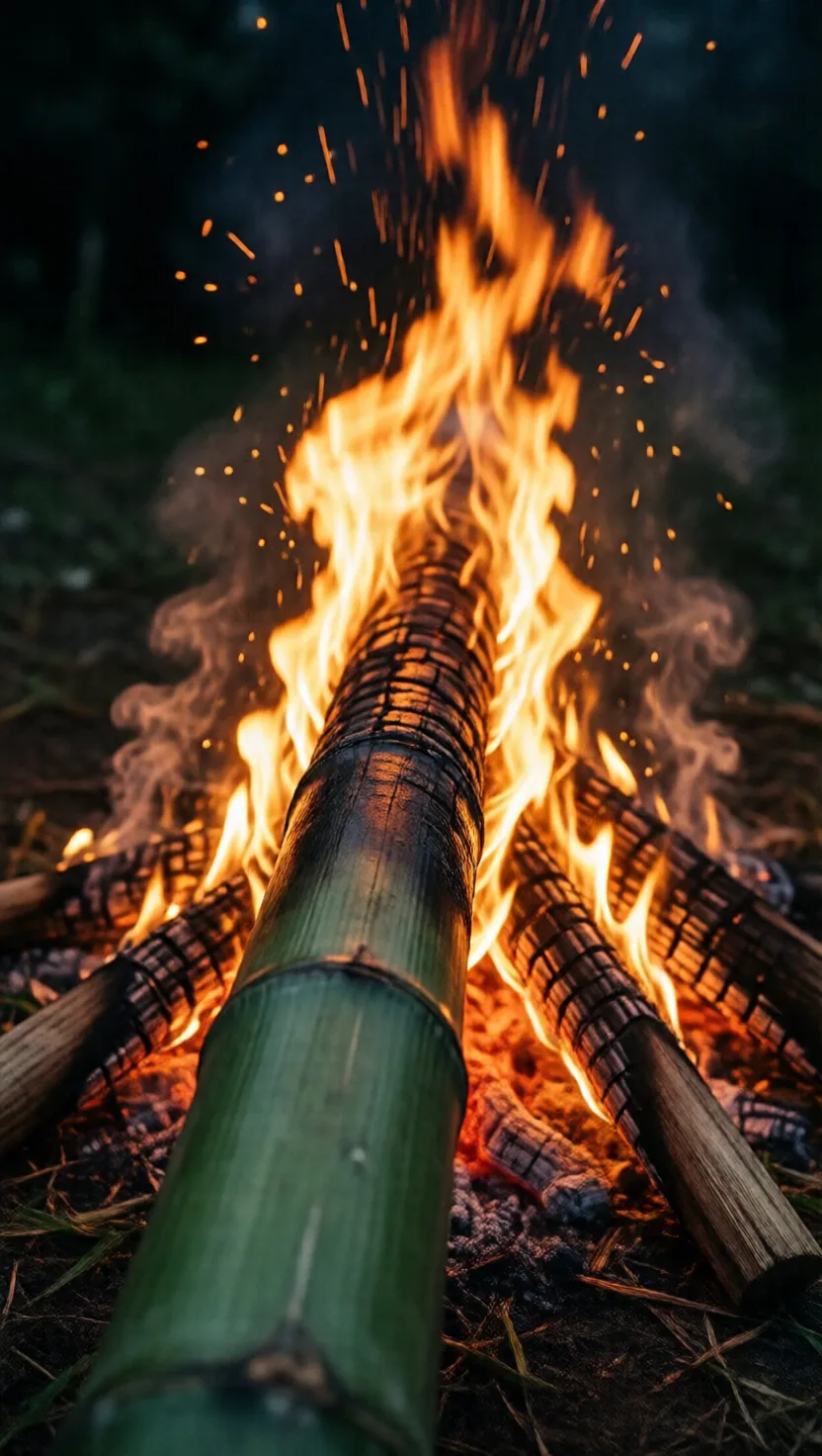 The first firecracker was just bamboo on a fire