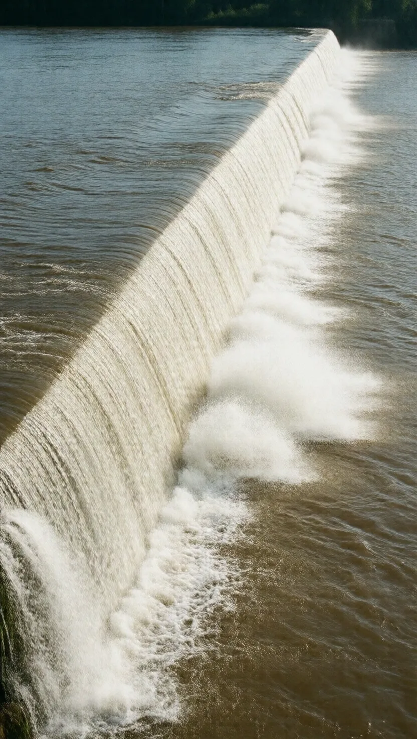 A wave that charges up the river