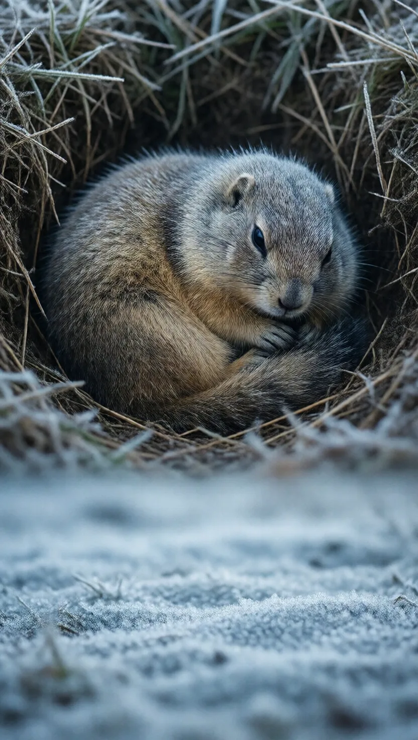 This squirrel chills below freezing, unfrozen