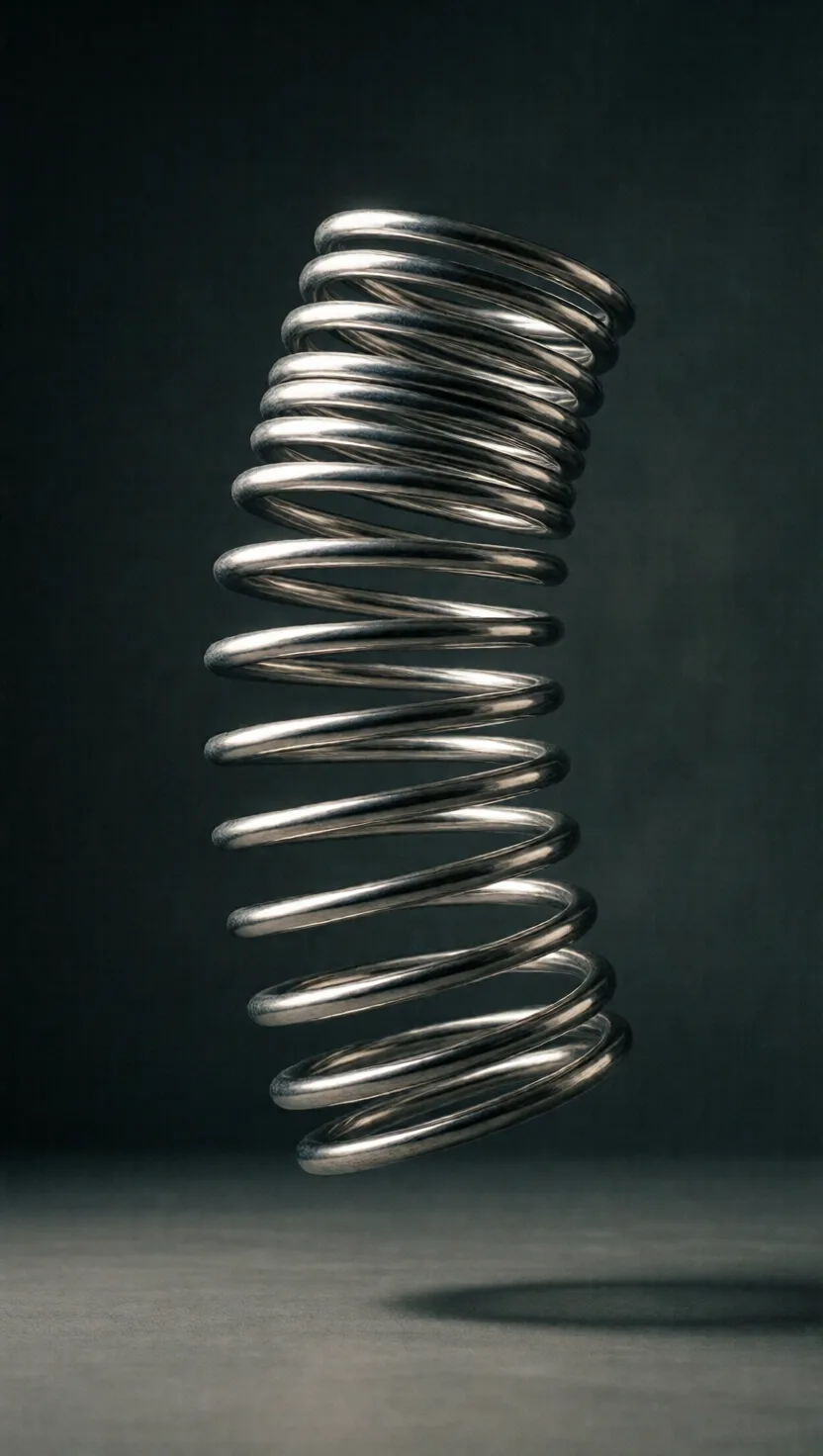 Drop a hanging coil and its bottom hovers in air