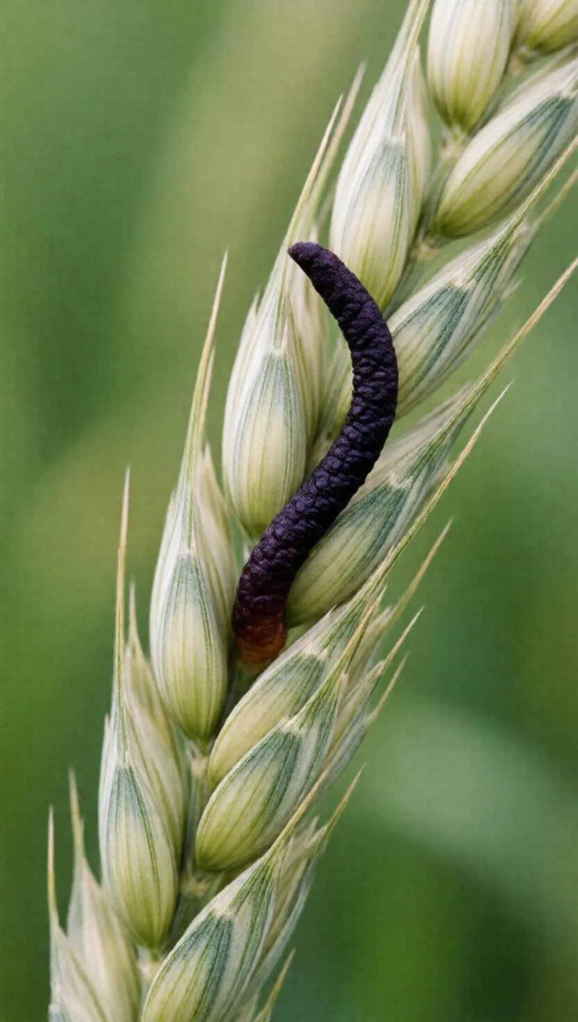 This black spur is a fungus wearing a grain's place