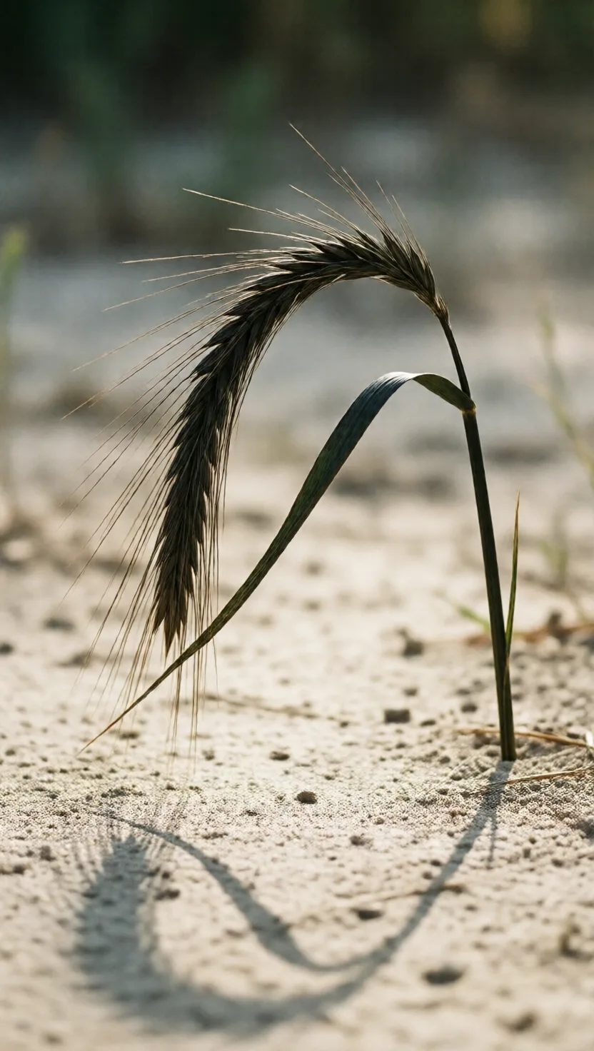 Wild oats drill themselves into the ground