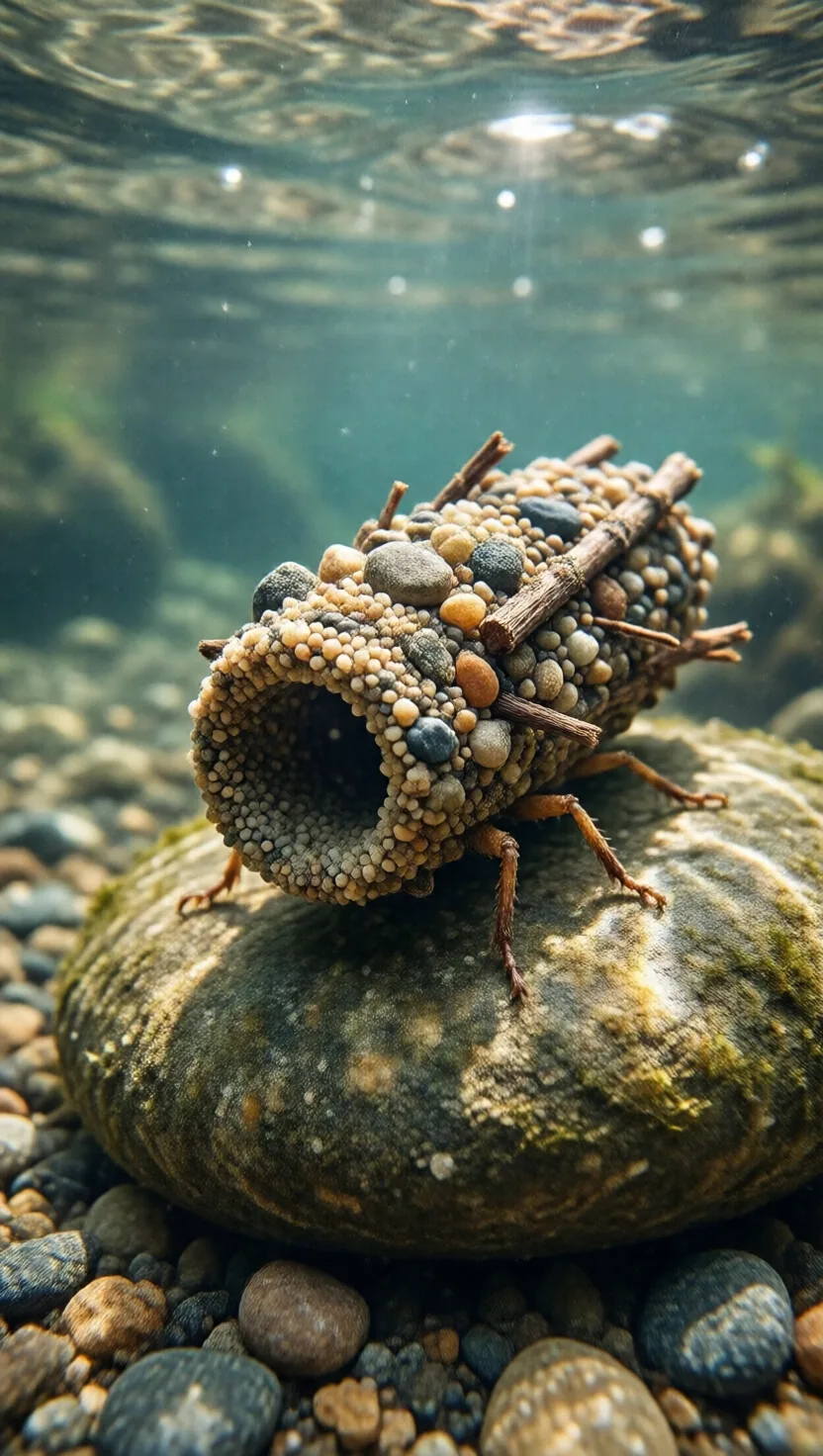 This larva builds armor underwater from glue