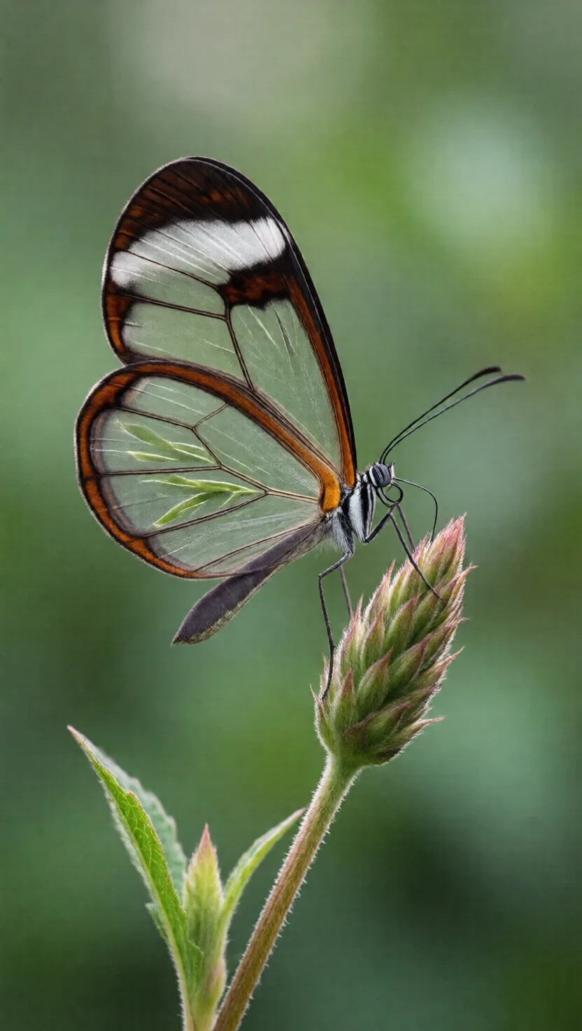 This butterfly hides by having see-through wings