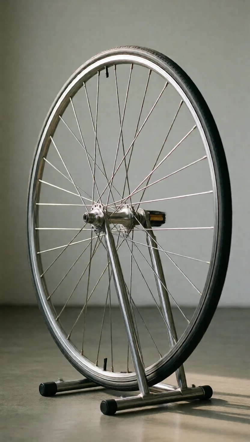 Una bici no se sostiene por sus ruedas girando