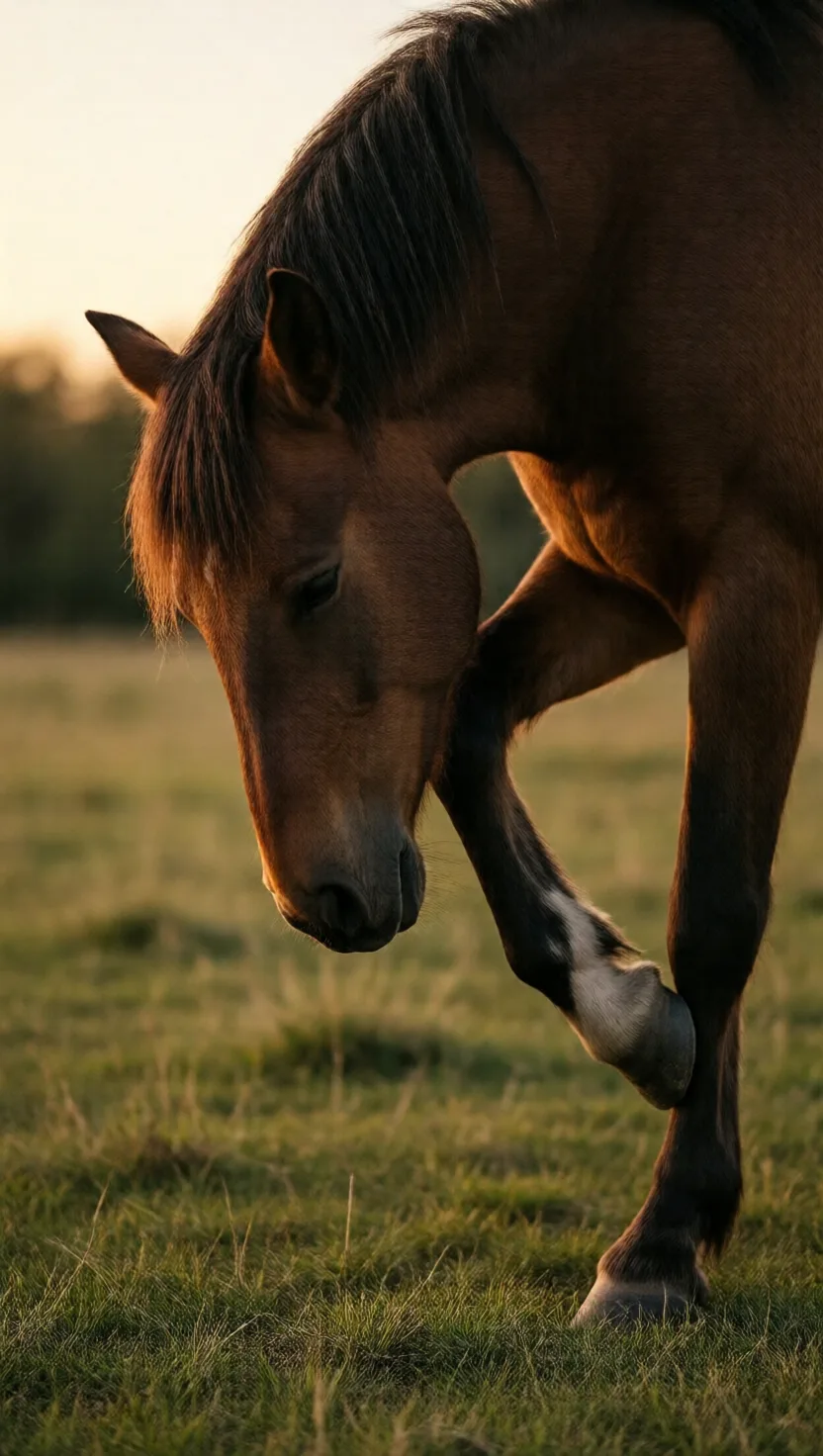 Horses doze standing but lie down to dream