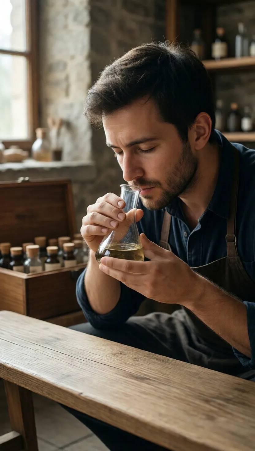 The apprentice holds the whole blend as one impression