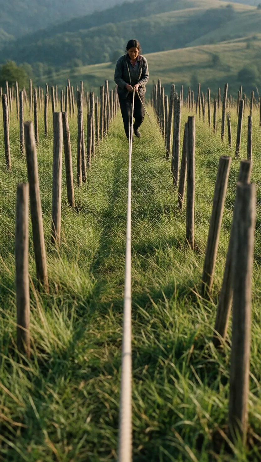 One taut rope, stretched straight through the scatter
