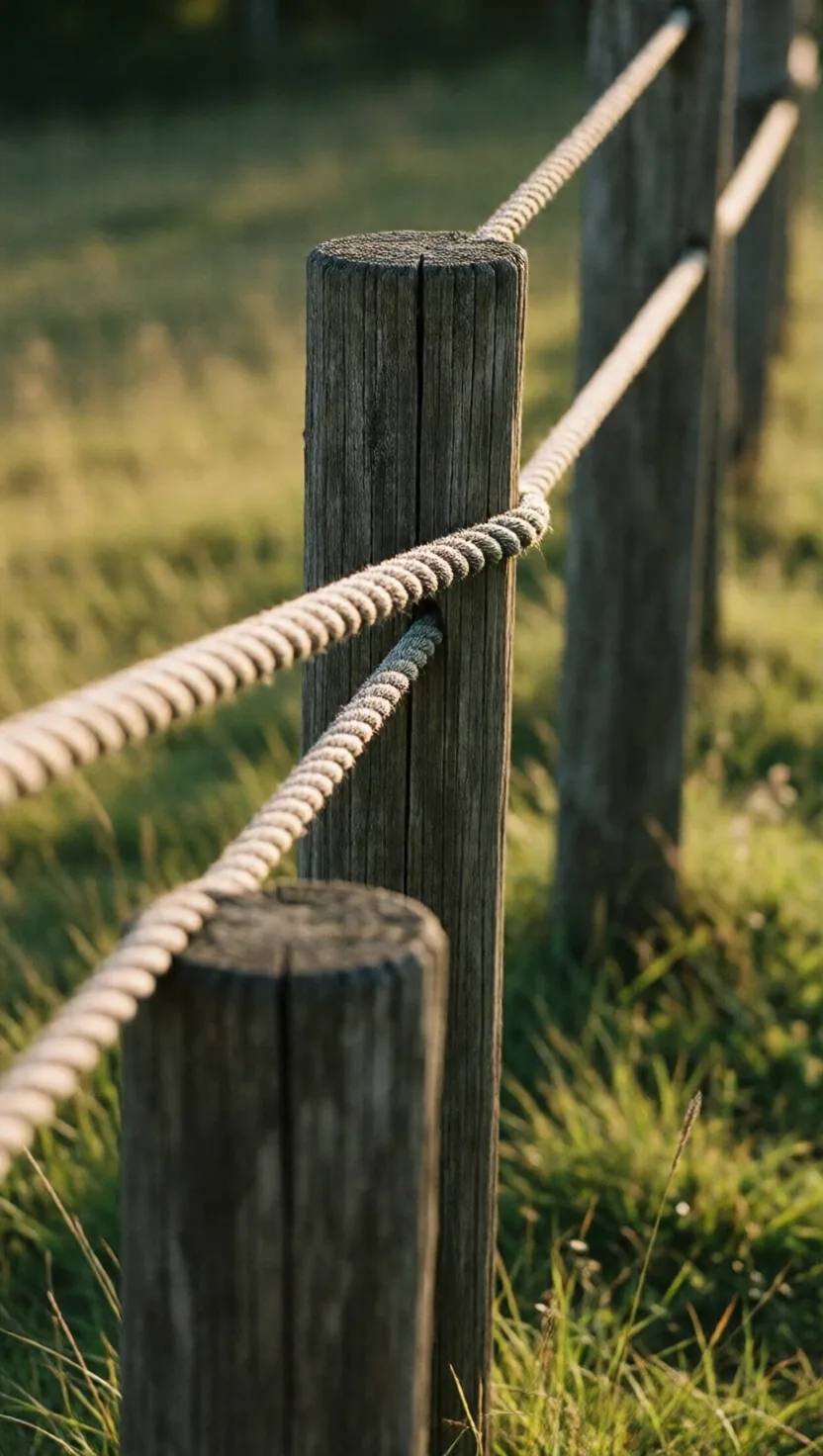 Every stake the rope misses complains by its gap