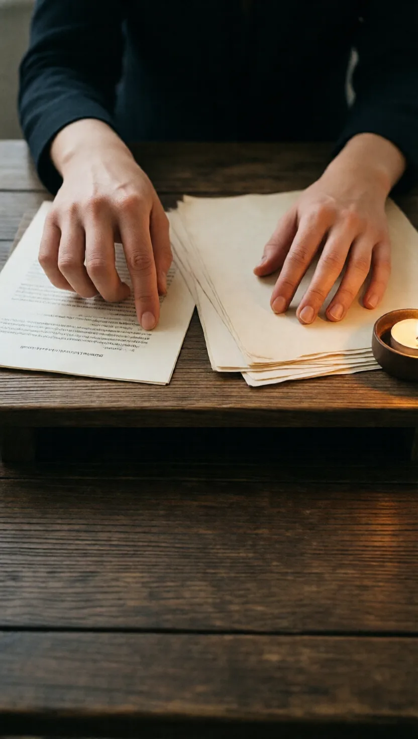 Whatever lies on the desk, she can weave