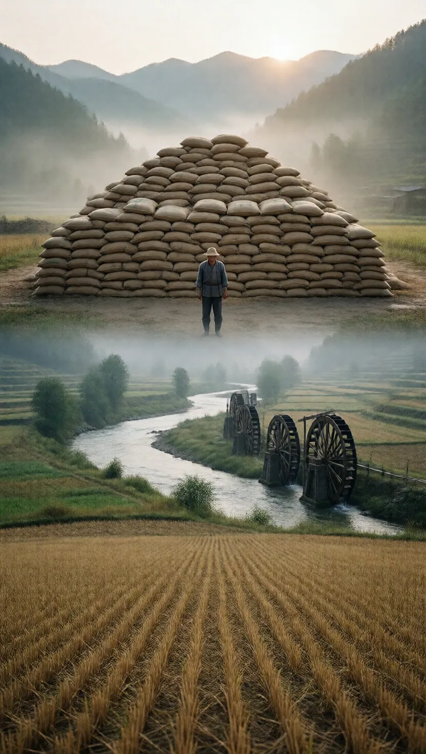 A mountain of grain, and two ways to grind it