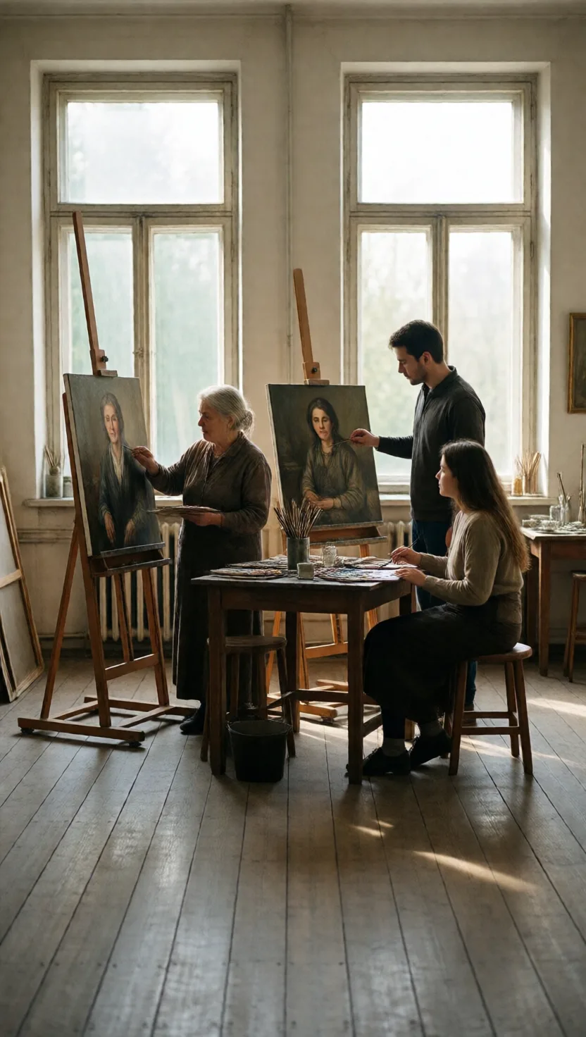 Dos aprendices, una maestra, dos asientos muy distintos