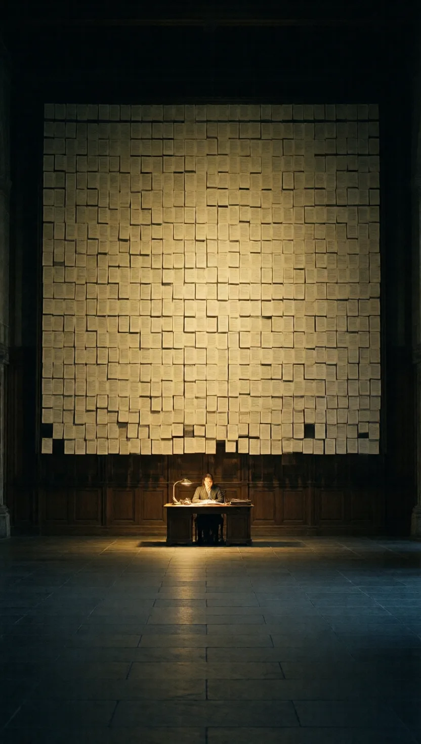 The board above the desk is the KV cache