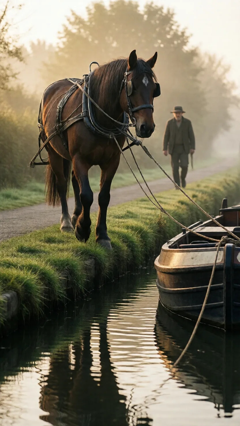 The rope leaves the bank at an angle