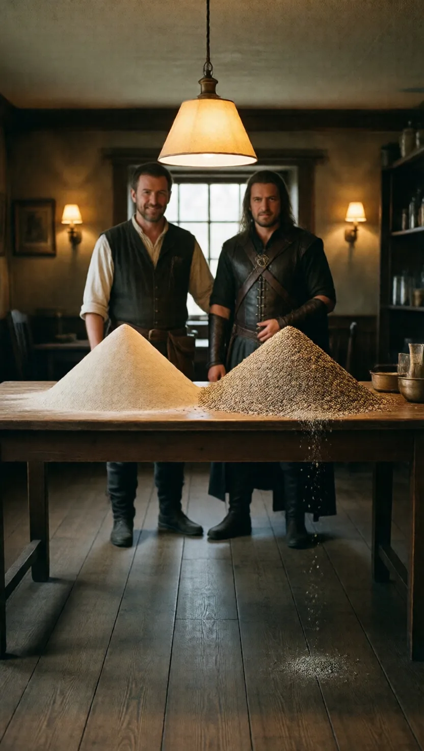 Two countries: the bell and the heavy tail