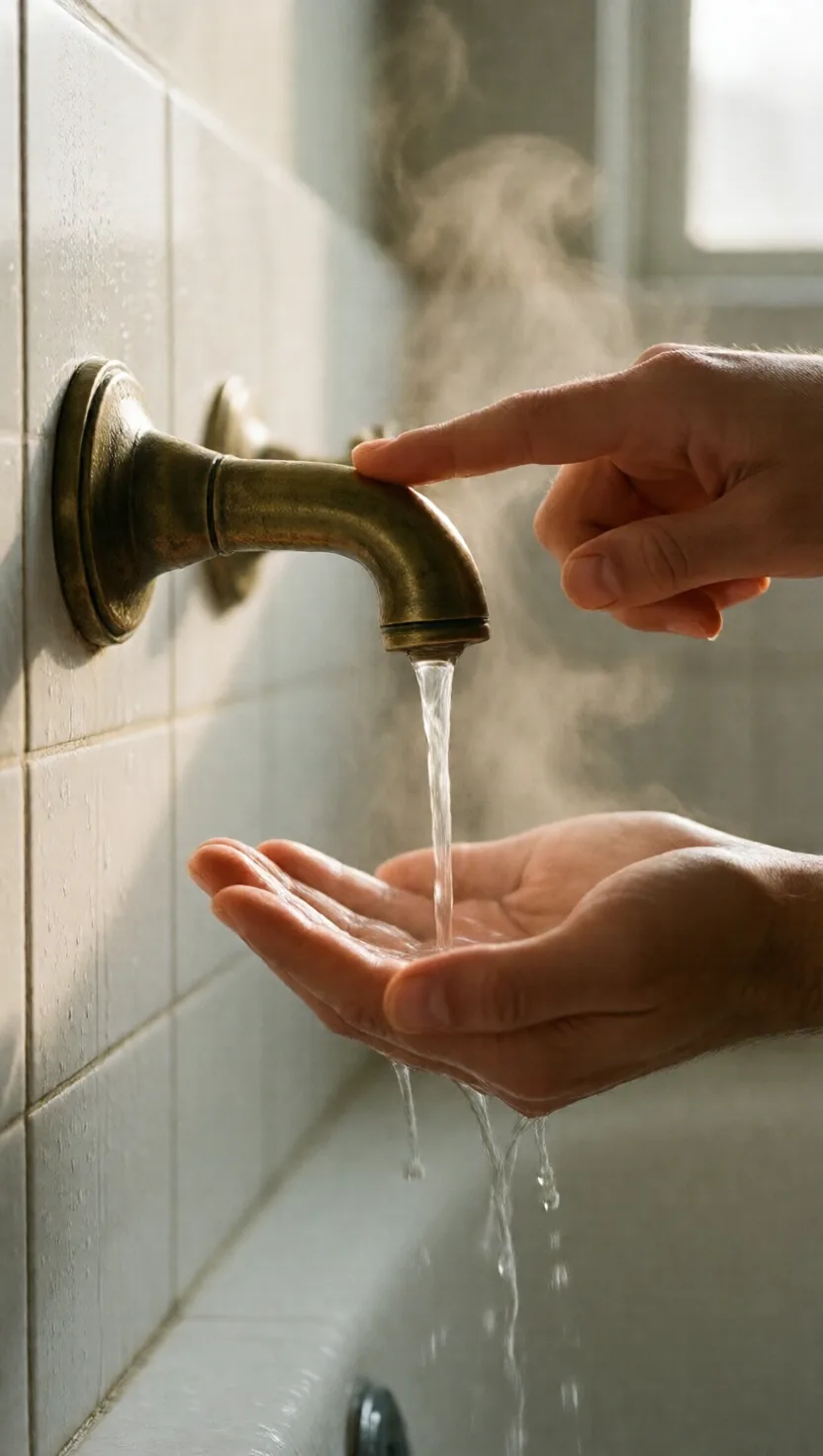 A touchy shower handle teaches the art of the tiny wiggle. 7 cards.