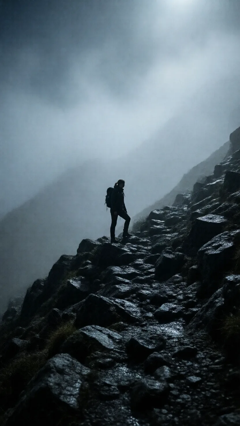 How to walk down a mountain you cannot see. 7 cards.