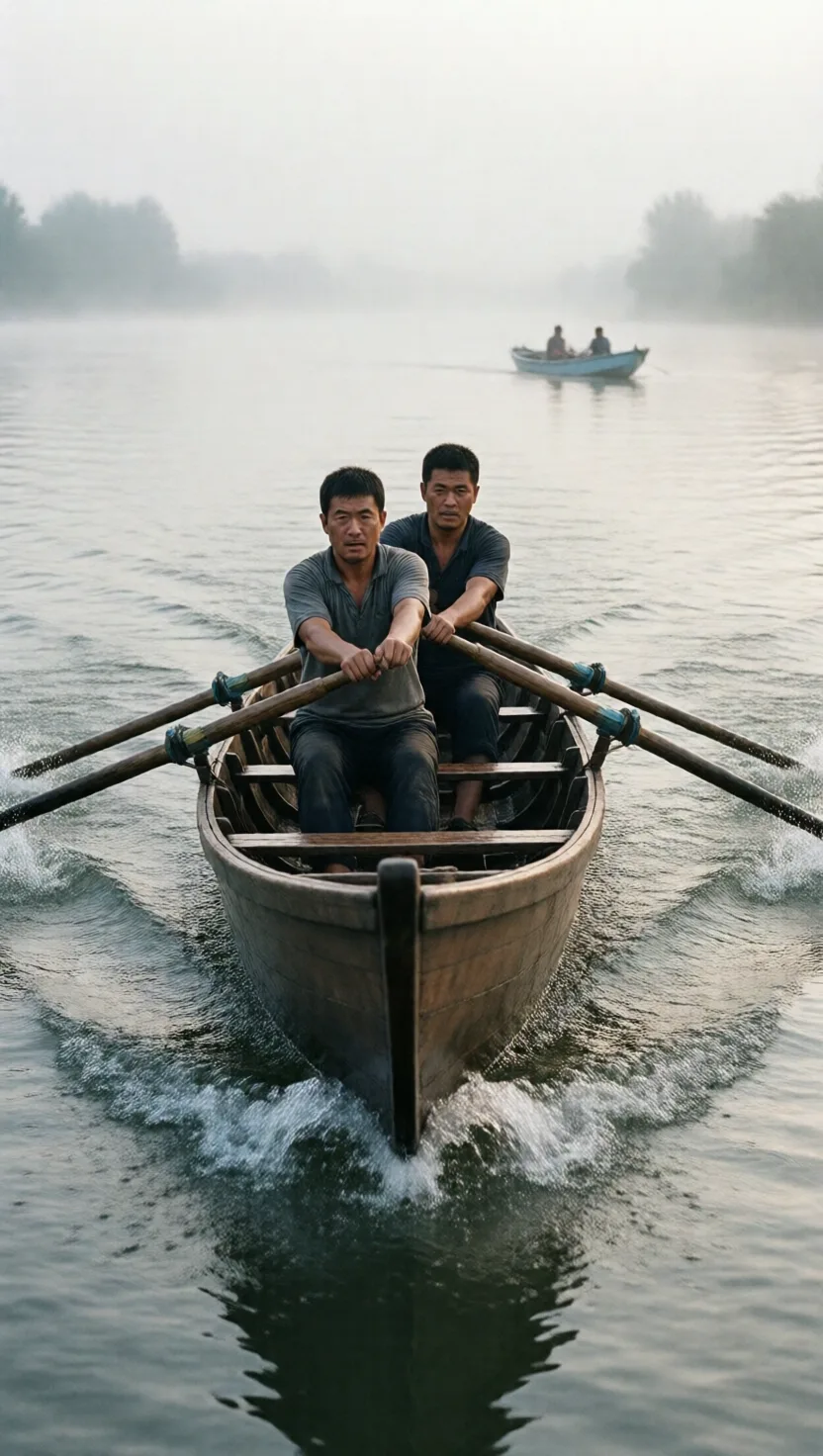 The strongest pair on the river, and the boat crawls
