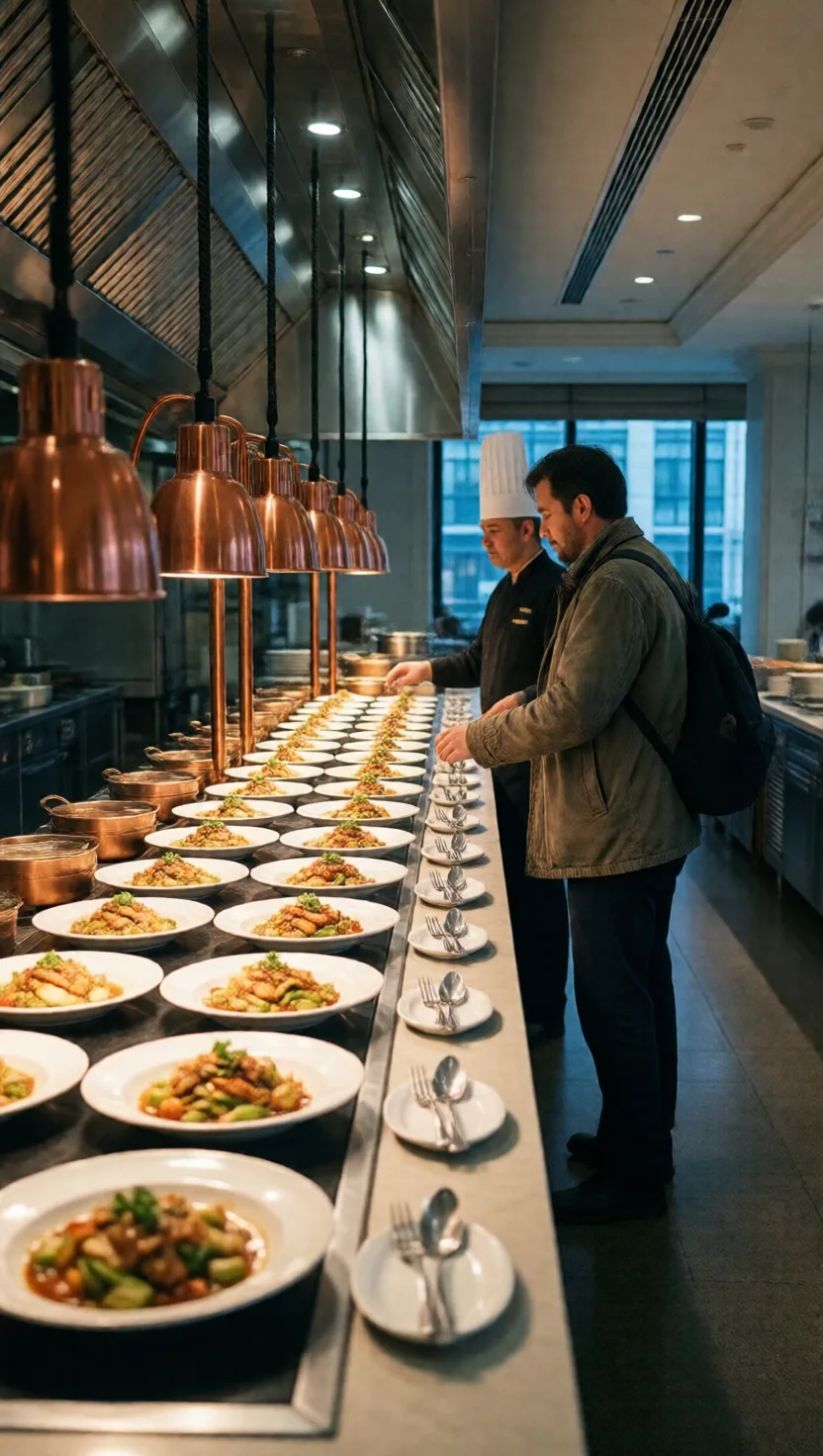 The palace preps whole dishes — until a stranger orders